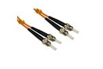 Cables Direct 0.5m OM2 Fibre Optic Cable, ST - ST (Multi-Mode)