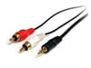 StarTech.com (3 feet) Stereo Audio Cable - 3.5mm Male to 2x RCA Male