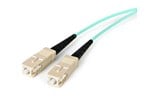 StarTech.com 50/125 Multimode Fiber LSZH Cable LC - SC Duplex (2m) 10 GB Aqua