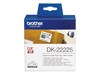 Brother DK Labels DK-22225 (38mm x 30.48m) Continuous Paper Labelling Tape (Black On White) 1 Roll