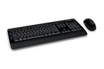 Microsoft Wireless Desktop 3050 Keyboard 128-bit Encryption and Blue Track Optical Mouse