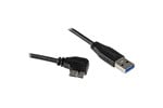 StarTech.com (0.5m) Micro USB Cable - A To Right Angle  M/M Slim (Black)