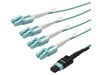 StarTech.com (10m) MPO/MTP to LC Fiber Optic Breakout Cable with Push/Pull Tab (Aqua/Black)