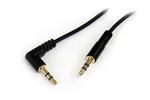 StarTech.com (1 feet) Slim 3.5mm to Right Angle Stereo Audio Cable Male/Male (Black)