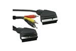 Cables Direct 1.5m SCART to SCART Cable with Composite Connectors