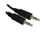 Cables Direct 0.3m 3.5mm Stereo Audio Cable, Black
