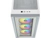 Corsair iCUE 4000X RGB Mid Tower Gaming Case - White 