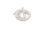 Cables Direct 2m Coiled Telephone Handset Cord, White