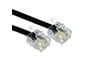 Cables Direct 1m RJ-11 to RJ-11 Modem Cable in Black