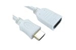 Cables Direct 0.5m HDMI 1.4 High Speed with Ethernet Extension Cable in White