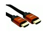 Cables Direct 2m HDMI 2.1 Cable in Black with Orange Connectors