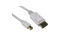 Cables Direct 3m Mini DisplayPort to DisplayPort Cable in White