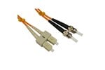 Cables Direct 1m OM2 Fibre Optic Cable, ST - SC (Multi-Mode)