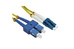 Cables Direct 10m OS2 Fibre Optic Cable, LC - SC (Single Mode)