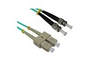 Cables Direct 2m OM3 Fibre Optic Cable, ST-SC (Multi-Mode)