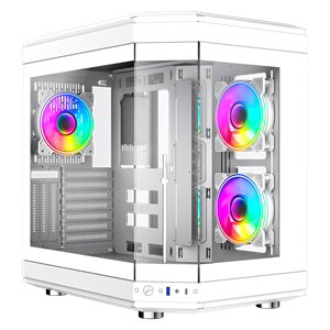 GameMax Hype Mid Tower Gaming Case in White