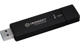 Kingston IronKey D300S 8GB USB 3.0 Flash Stick Pen Memory Drive - Black 