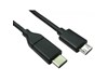 Cables Direct 1m USB2.0 Male Type-C to Male Micro B Cable in Black