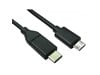 Cables Direct 2m USB2.0 Male Type-C to Male Micro B Cable in Black