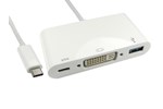 CCL Choice (0.15m) Leaded USB Type-C to DVI & USB Adapter with PD Function