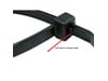 Cables Direct 100-pack of 200mm x 4.8mm Releasable Cable Ties in Black