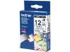 Brother P-touch TZe-FA3 (12mm x 3m) Blue On White Fabric Tape