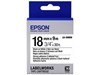 Epson LK-5WBW (18mm x 9m) Strong Adhesive Label Cartridge (Black on White) for LabelWorks Label Makers